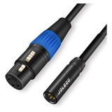 Cable De Audio Mini Xlr Macho A Xlr Hembra 3-pines | Negro