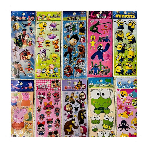 Stickers Infantiles 100 Planchas Para Los Mas Chiquitos M11