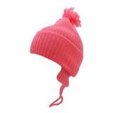 Gorro Rocky Liviano Bebe Lana Con Pompon Y Orejera