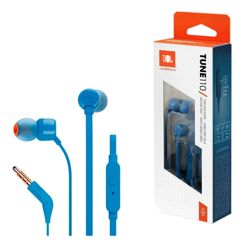 Audifono Tune110 Jbl 3.5mm Azul [ Jblt110bluam ]