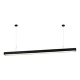 Luminária Pendente Led Linear Otan 24w 4000k 1,20mt Preto