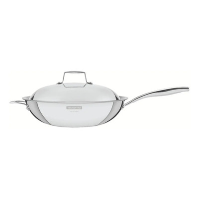 Sartén Wok Tramontina Grano Acero Inoxidable 32 Cm Color Plateado | Meses sin interés