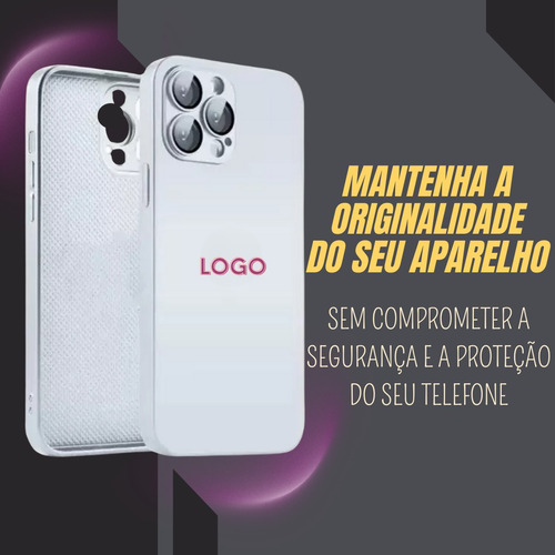 Capa Capinha De Vidro Para iPhone Logo Com Luxo Premium Case