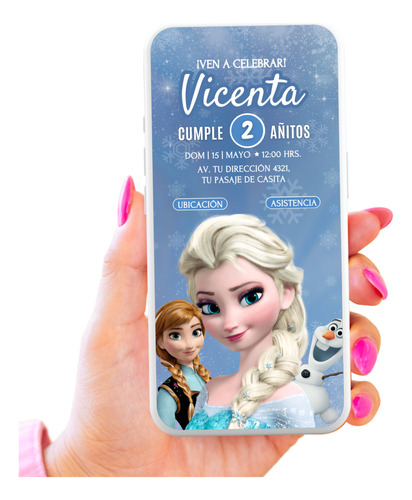 Invitación De Frozen | Invitación Digital Frozen | Elsa