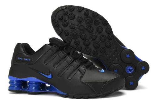 Nike Shox Nz Black And Blue Original Talla 8.5 Usa - 26.5 Cm