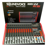 Mesa De Som Soundvoice 12 Canais Mr12rubi Entrada Hibrida Bt