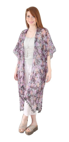 Kimono Saco Suelto Grande Estampado Largo Mujer Spiga31 3841