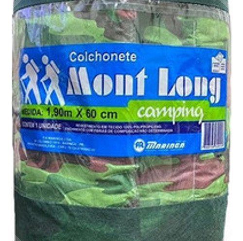 Kit 4 Colchonete Solteiro Camuflado Verde 190x60- Mont Long