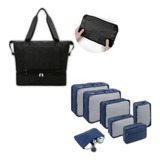 Bolso Plegable Y Set Organizadores Practicidad En Tus Maleta