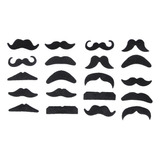 20 Piezas De Bigotes Falsos Divertidos Para Disfraz De Barba