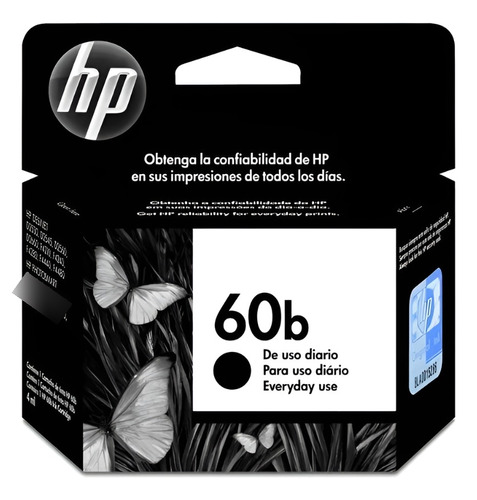 Cartucho Hp 60b Preto Everyday 4,5ml Cc636wb Frete Grátis