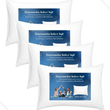 4 Travesseiros Select Soft Antialérgico Lavável Não Deforma