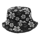 Bno Gorro De Pescador Para Mujer Con Bordado De Flores Y