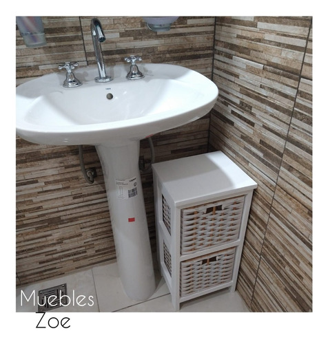 Organizador De Baño Multiuso De 2 Canastos 57x30x25 !