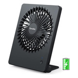 Ventilador De Escritorio Faraday Recargable 3 Vel Negro