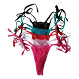 Set X5 Panty De Mujer Tipo Hilo Sexy De Amarrar En Extremos