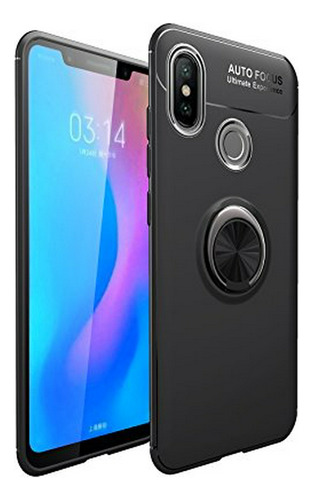 Para Xiaomi Mi 8 Case, Invisible Matal Ring Bracket Soporte 