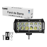 Kit 2 Farol De Barra Led 54w 12v-60v Barco Caminhão Off Road