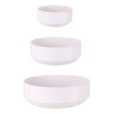 Set Bowl Cuenco Apilables Porcelana X3 Tramontina