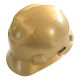 Casco De Seguridad Msa Dorado Cachucha V-gard Clase E, Fas-t