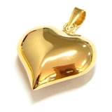 Pingente Coração Fofão Dupla Face 16mm, Ouro 18k-750