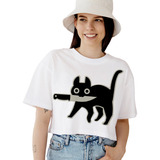 Crop Top Gato Playera Juvenil Ultra Suave 