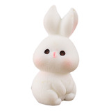 Bonita Figura De Animal En Miniatura De Conejo De Pascua En