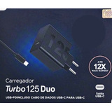 Carregador Motorola 125w Duo Usb C 12x Mais Rápido