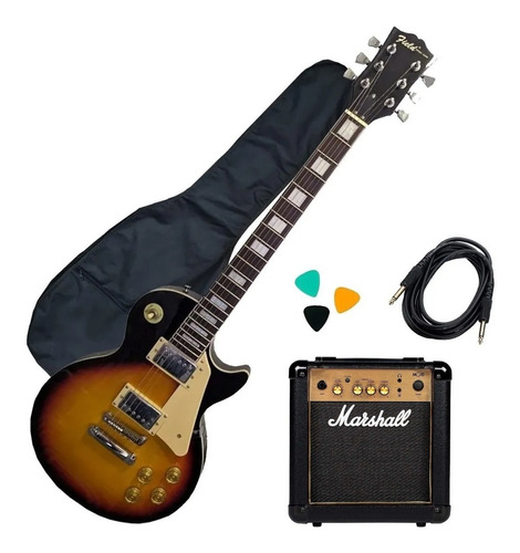 Combo Guitarra Eléctrica Field Les Paul Esf + Marshall Mg 10