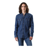 Camisa Hombre Lee® Western Azul Oscuro