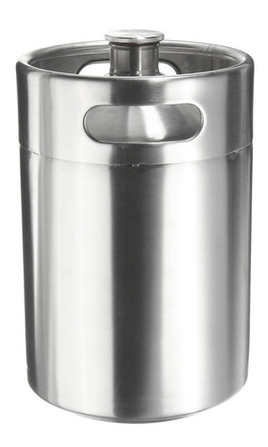 Mini Barril Inox Para Cerveja 5 Litros Keg Growler Chopp