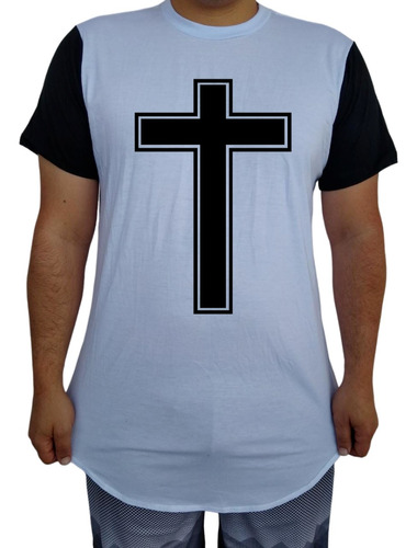Camiseta Long Line Longline Masculino Evangélica Cristã #2