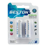 Baterías Pila Original Recargables Aa 2700mah X2 Beston Hr06