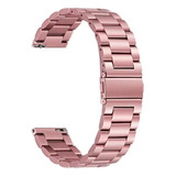 Malla Correa Reloj Smartwatch 22mm Eslabonada Rosa Mujer