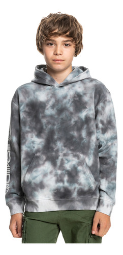 Polerón Quiksilver Tie Dye Quiet Niño Gris