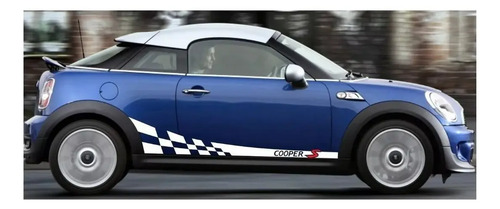 Par Sticker Franjas Laterales Bandera Para Mini Cooper S