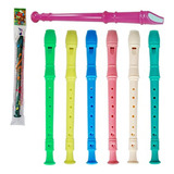 Flauta Doce Brinquedo Colors Plástico 30cm