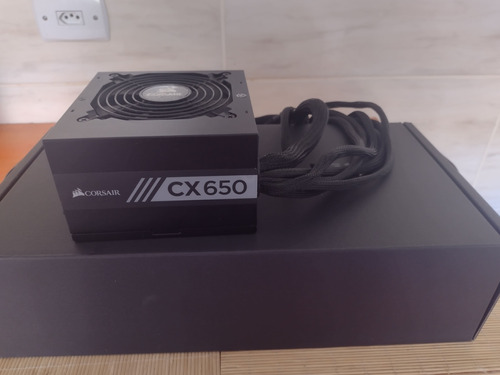 Fonte Corsair Cx650 650w, 80 Plus Bronze, Pfc Ativo, Cp-9020