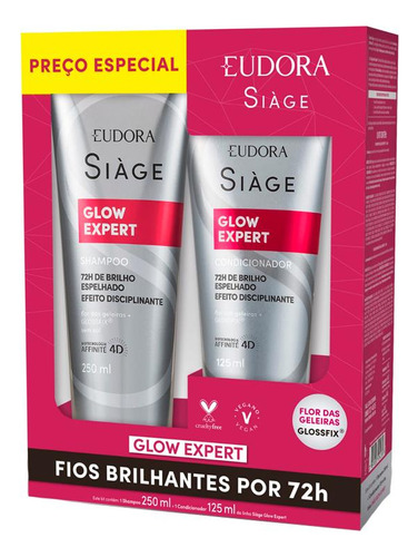 Kit Glow Expert Eudora Siàge Shampoo + Condicionador