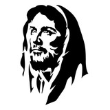 Sticker Rostro De Jesus Vinil Calca Hogar Carro Auto 