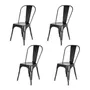 Silla Tolix X4 Unidades - Variedad De Colores - Home Kong Estructura De La Silla Negro | Envío gratis