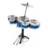 Mini Bateria Musical Infantil 5 Tambores Baquetas