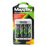 Cargador Con Pilas Recargables Maxday Para Aa/aaa/9v 10462