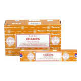 Sahumerios Satya Nag Champa - 12 Unidades Fragancia Champa Naranja