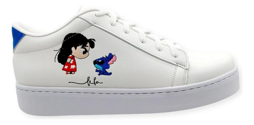 Tenis Bordado De Lilo Y Stitch Para Niñas