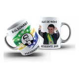 Caneca Bolsonaro Presidente 2022 - Porcelana 325ml Md03