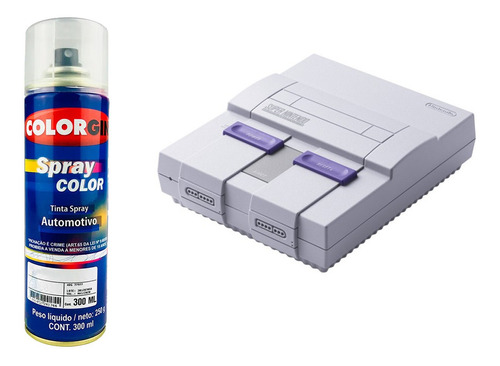 Tinta Spray Cinza Console E Cartucho Super Nintendo 300ml