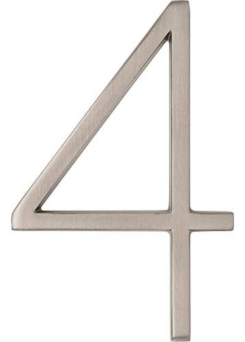 844704 Upgraded 5  Brushed Nickel 5  Floating House Num...