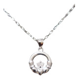 Collar Cadena Claddagh Mujer Niños Plata 925 + Caja Regalo