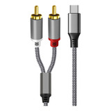 Cable De Audio Tipo C A 2 Rca Para Amplificador, 3 Metros